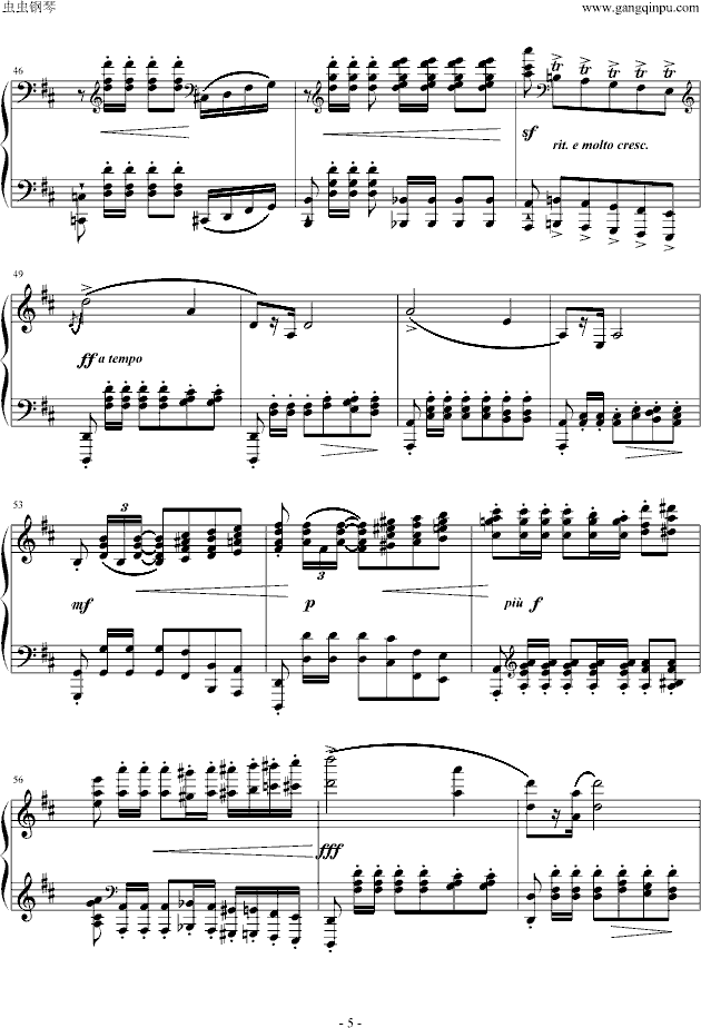 A大调波罗乃兹舞曲钢琴曲谱（图5）