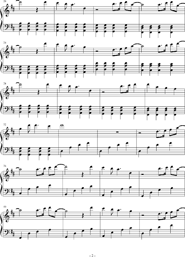 Lucky star钢琴曲谱（图2）