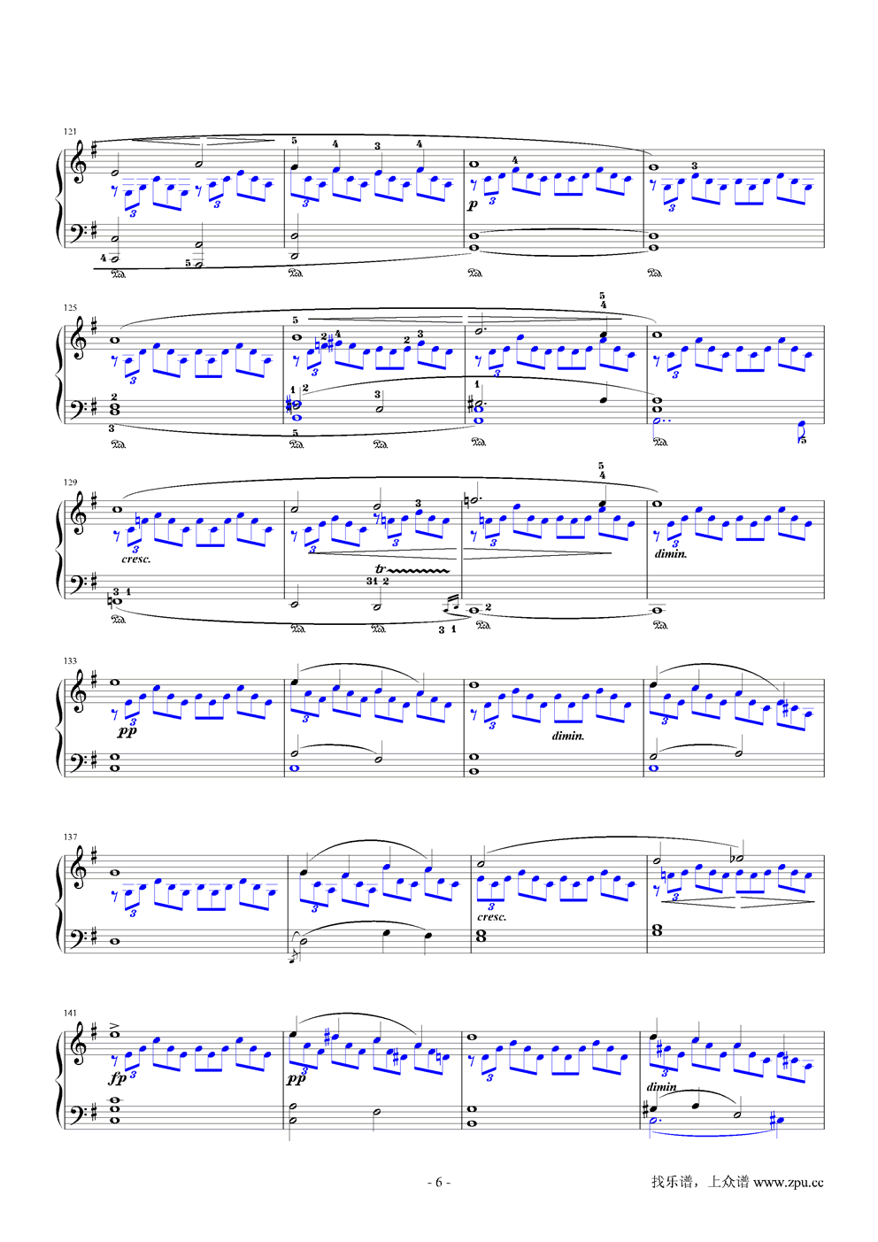 即兴曲G大调钢琴曲谱（图6）