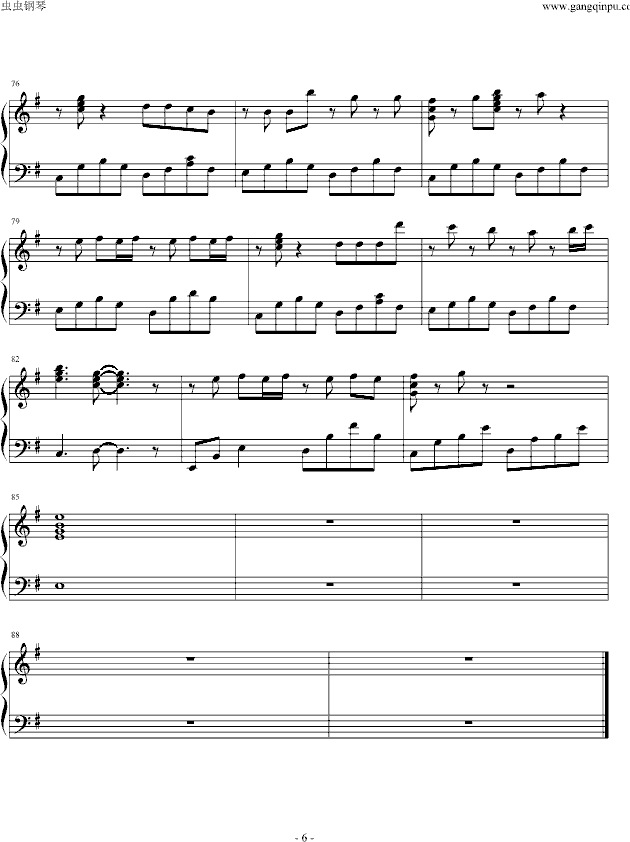 花葬(L`Arc～en～Ciel)钢琴曲谱（图6）