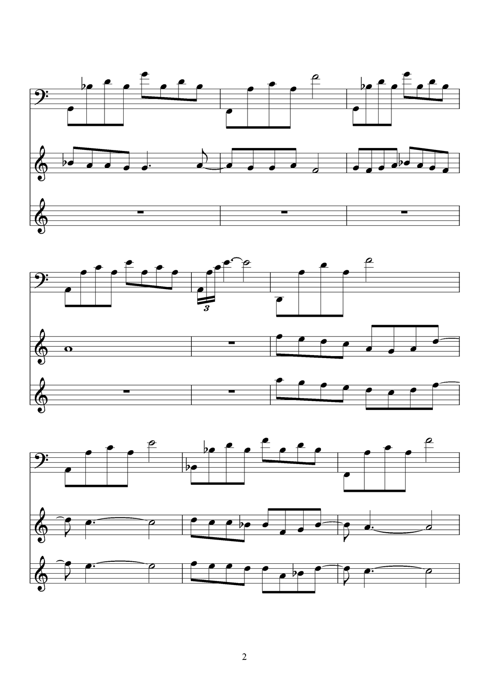 火柴天堂钢琴曲谱（图2）