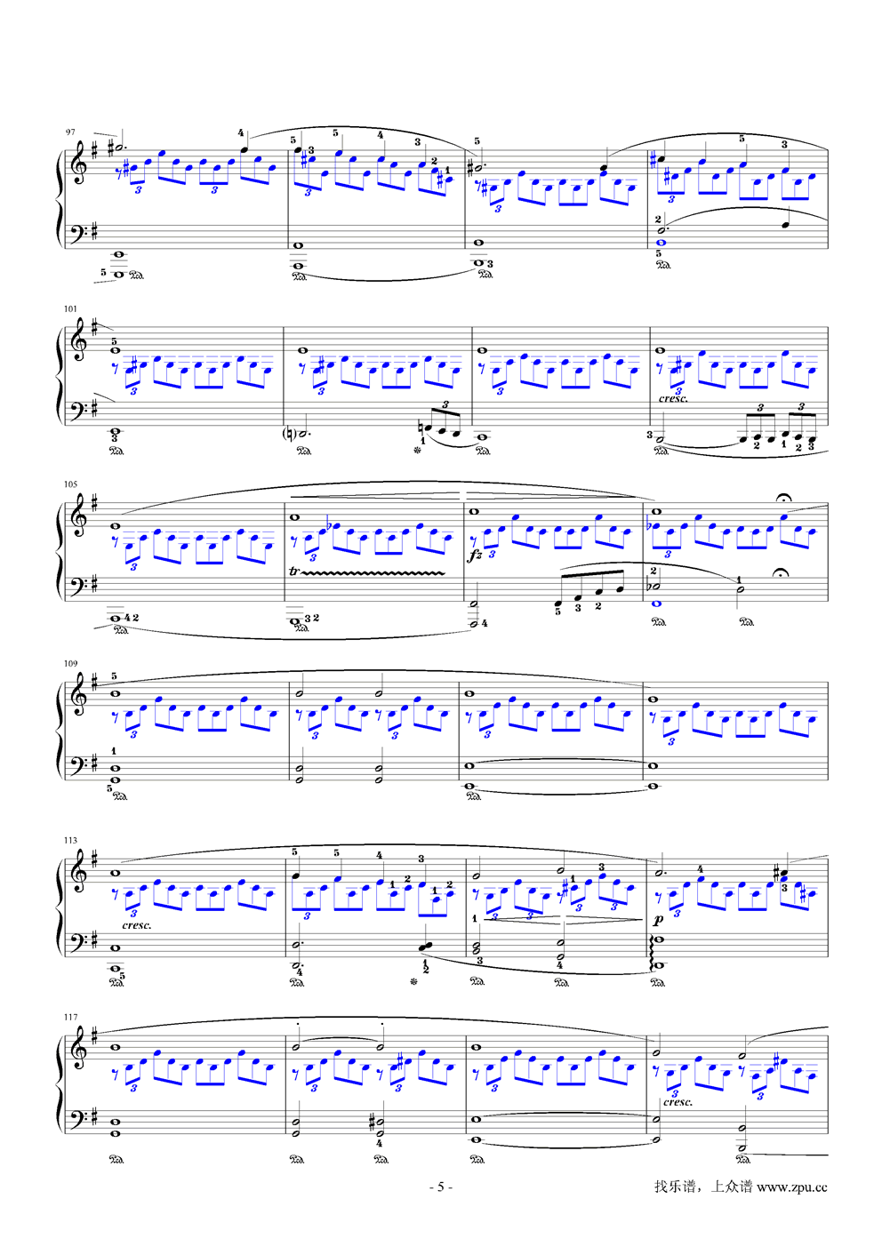 即兴曲G大调钢琴曲谱（图5）