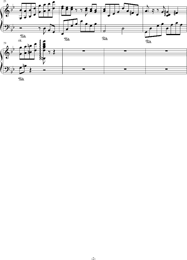 乡愁钢琴曲谱（图2）