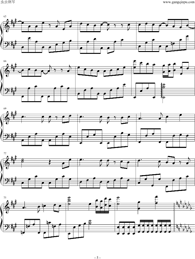 轨迹钢琴曲谱（图5）