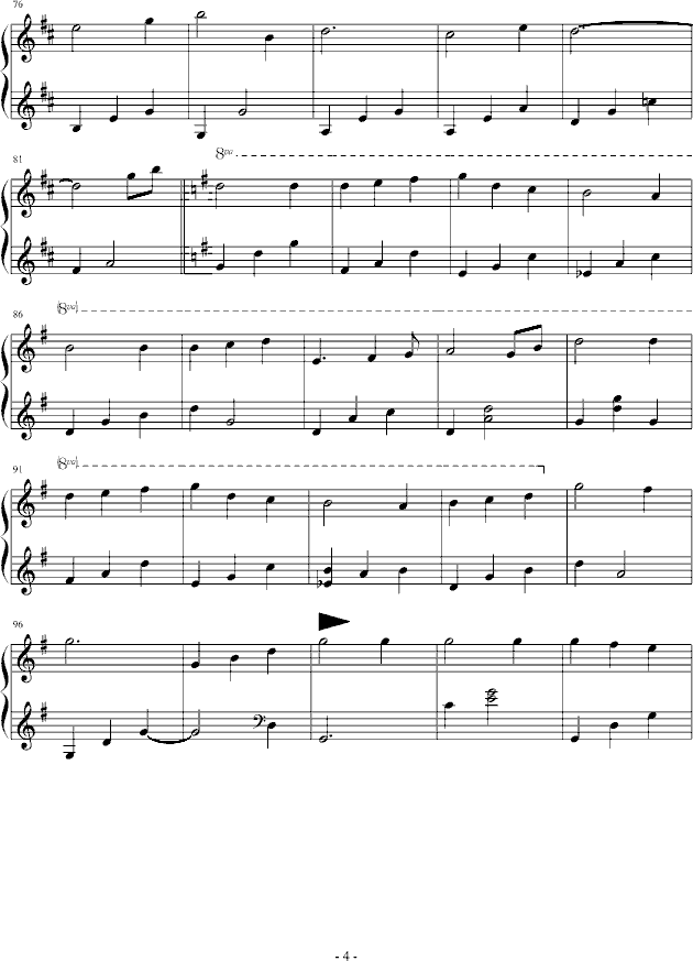 绿影迷踪钢琴曲谱（图4）