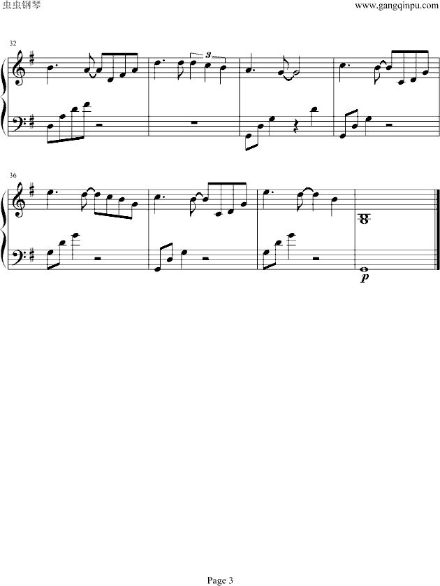 被遗忘的天使钢琴曲谱（图3）