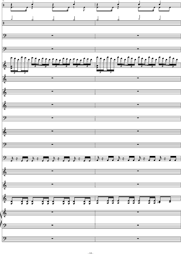 FC—恶魔城（总谱）钢琴曲谱（图14）