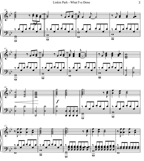 what I`ve done钢琴曲谱（图3）