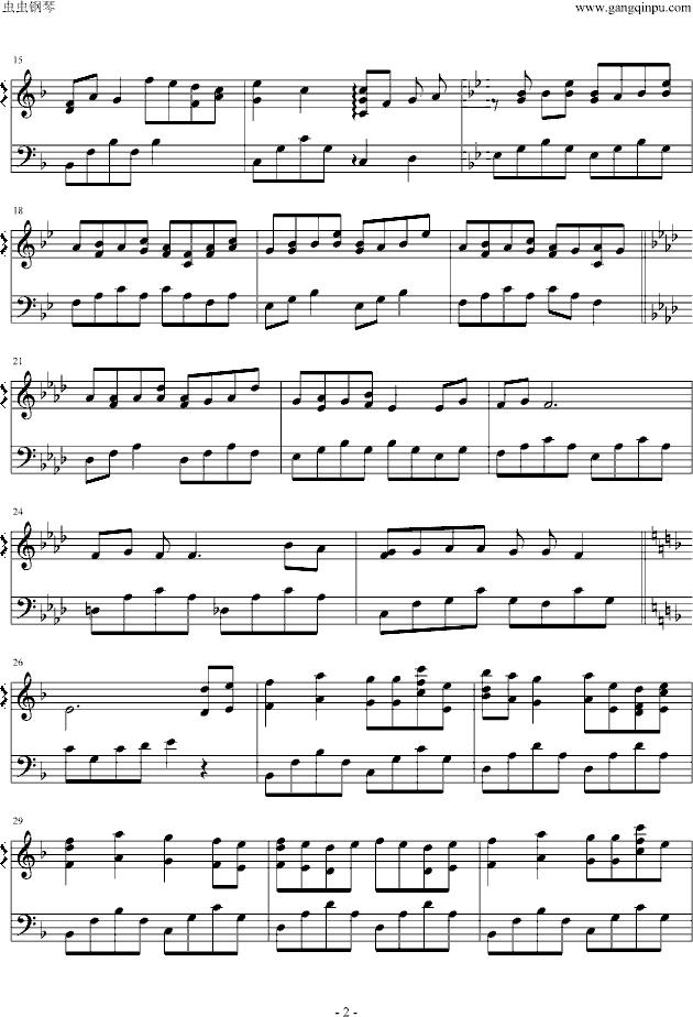 奏之曲钢琴曲谱（图2）