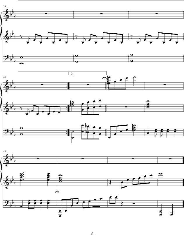 同一首歌钢琴曲谱（图5）