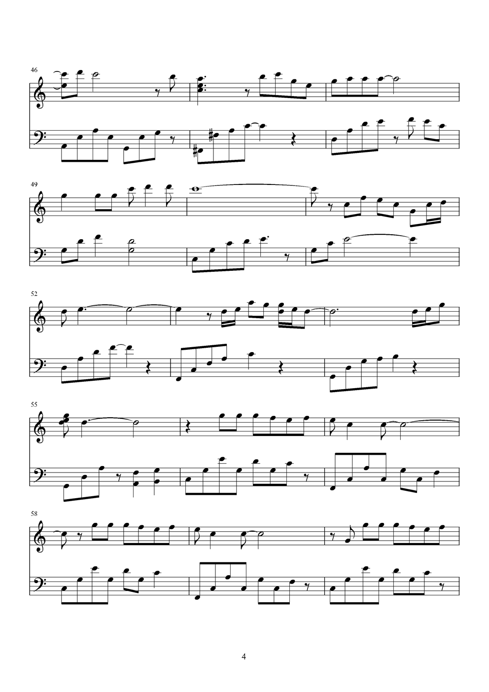 天黑钢琴曲谱（图4）