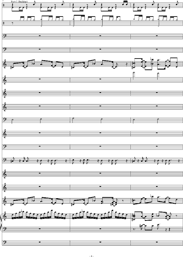 FC—恶魔城（总谱）钢琴曲谱（图4）