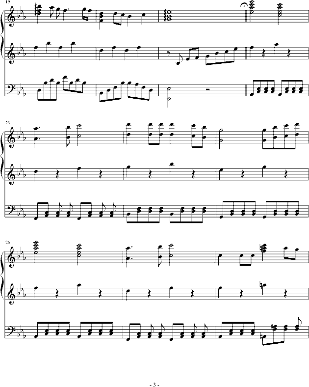 同一首歌钢琴曲谱（图3）