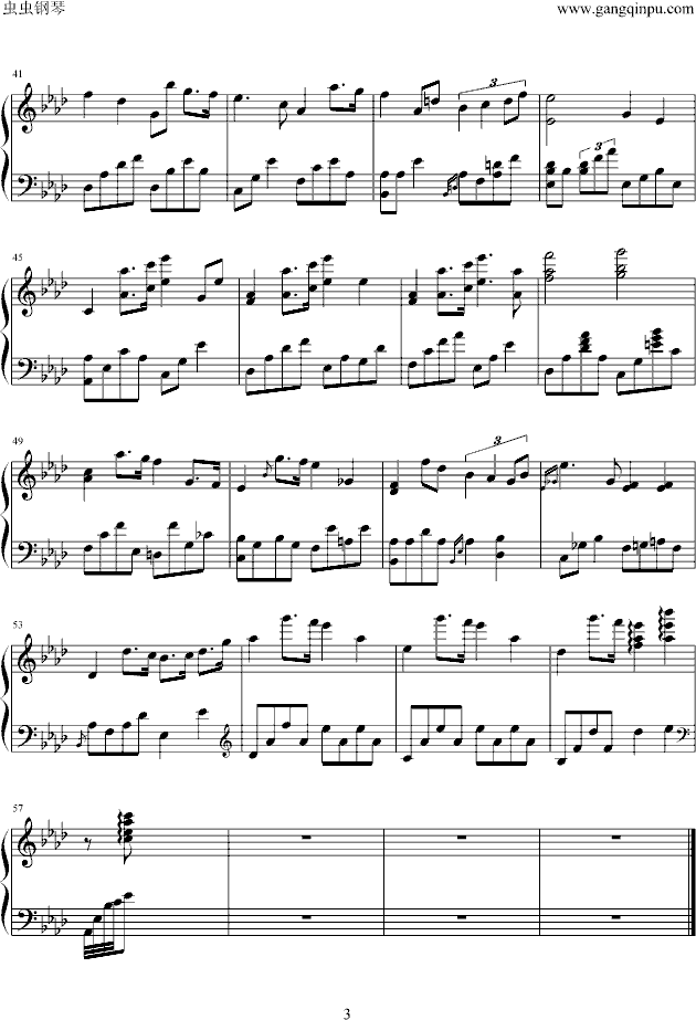 Fantasia` Lullaby钢琴曲谱（图3）