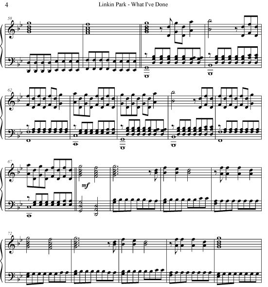 what I`ve done钢琴曲谱（图4）