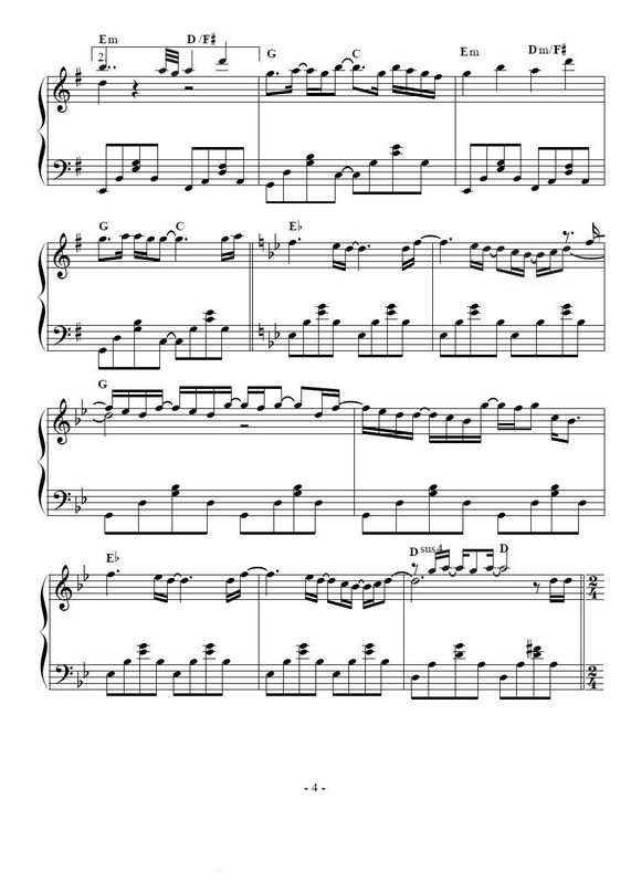 begin钢琴曲谱（图4）