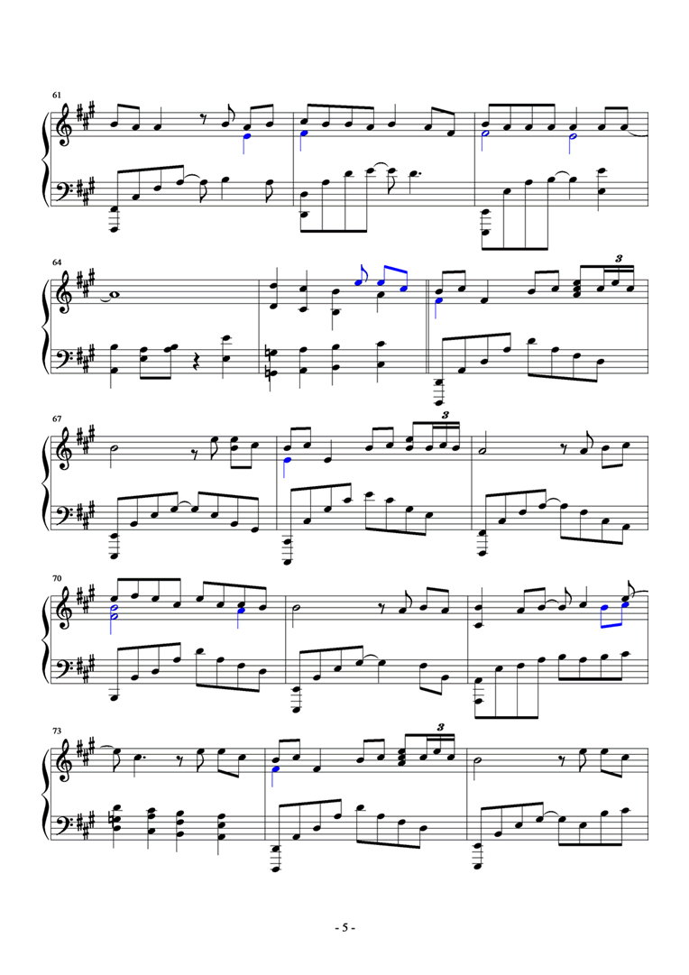 青花瓷钢琴曲谱（图5）
