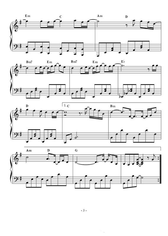 begin钢琴曲谱（图3）