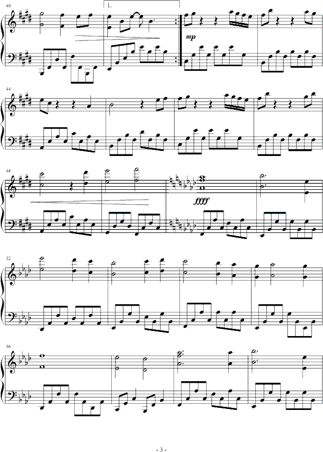 My Heart Will Go On (titanic)钢琴曲谱（图3）