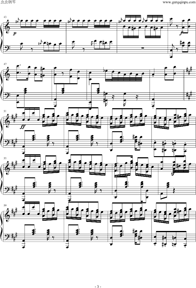 土耳其进行曲爵士版钢琴曲谱（图3）