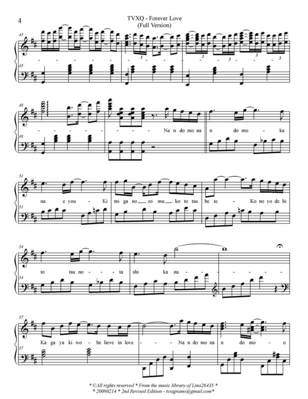forever love钢琴曲谱（图4）