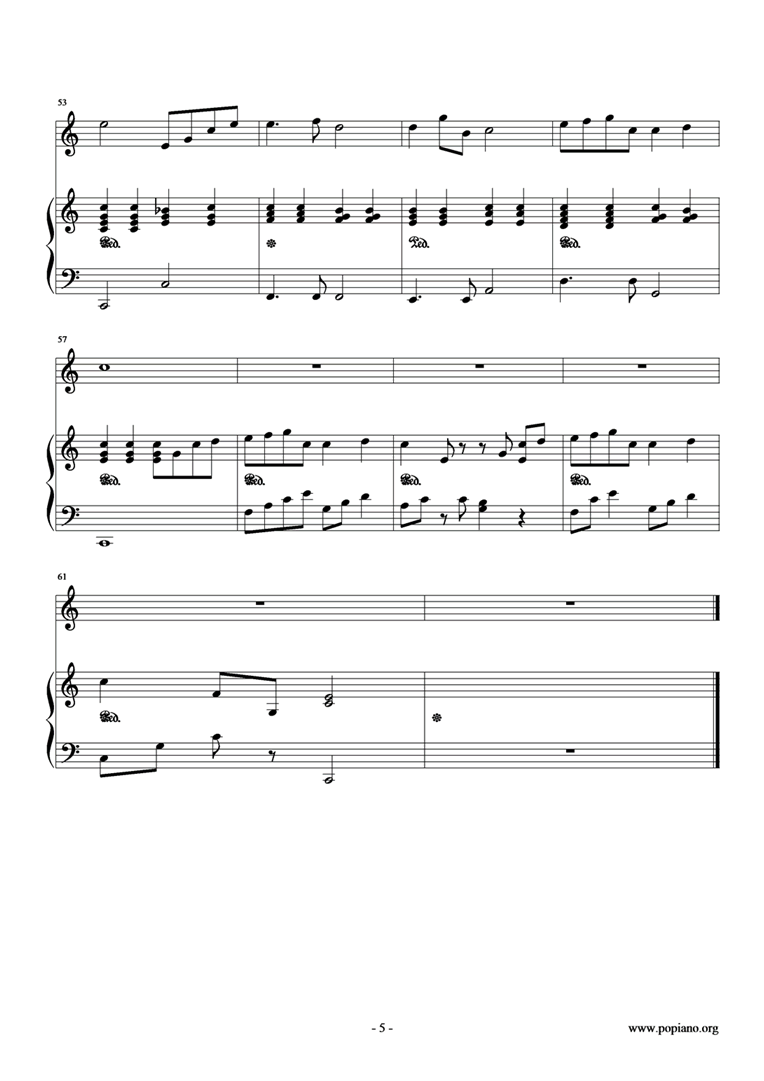 蒲公英的约定钢琴曲谱（图5）