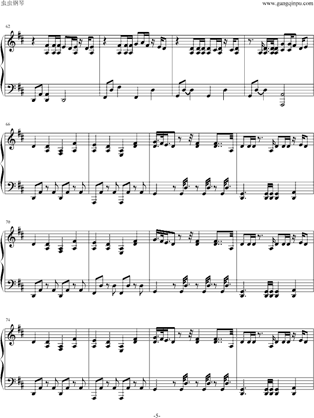 Stand by U钢琴曲谱（图5）
