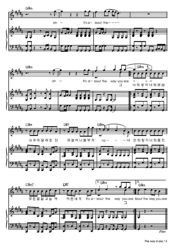 the way u are钢琴曲谱（图4）
