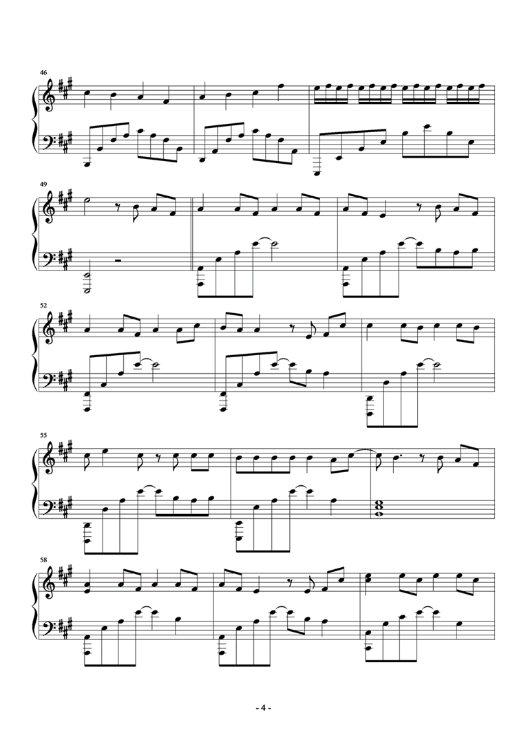 青花瓷钢琴曲谱（图4）