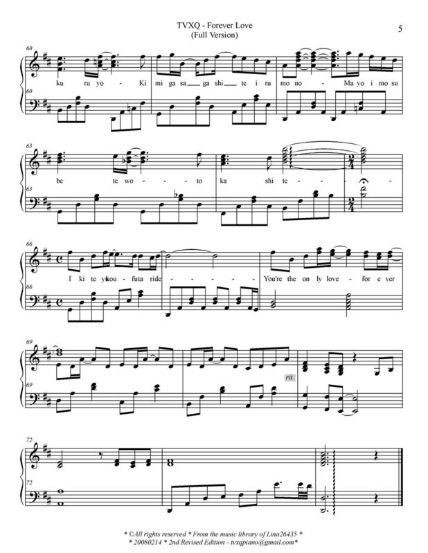 forever love钢琴曲谱（图5）