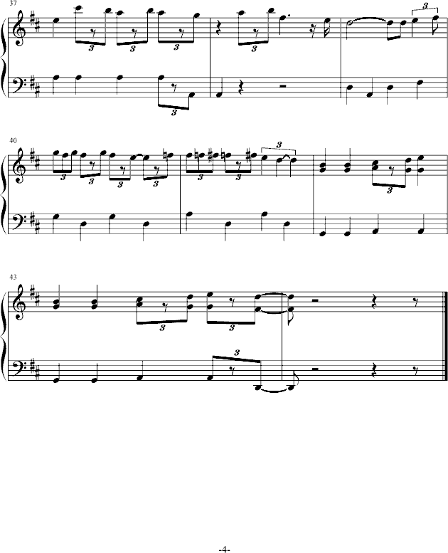 多啦A梦-主题曲钢琴曲谱（图4）