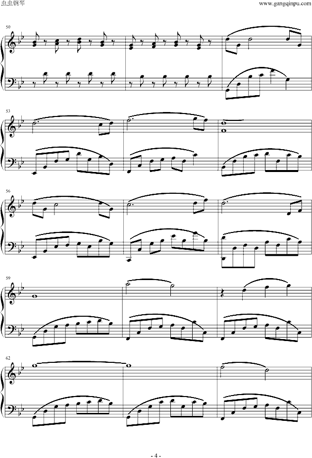 睡莲钢琴曲谱（图4）