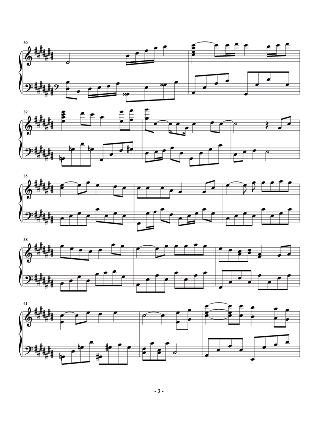 隐形的翅膀钢琴曲谱（图3）