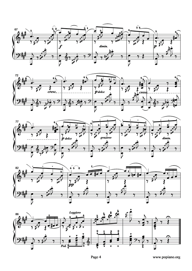 春之歌钢琴曲谱（图4）