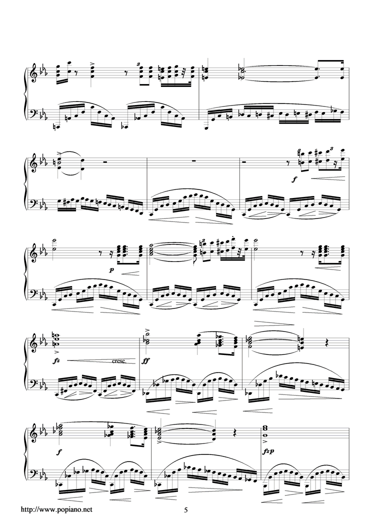革命練習曲钢琴曲谱（图5）