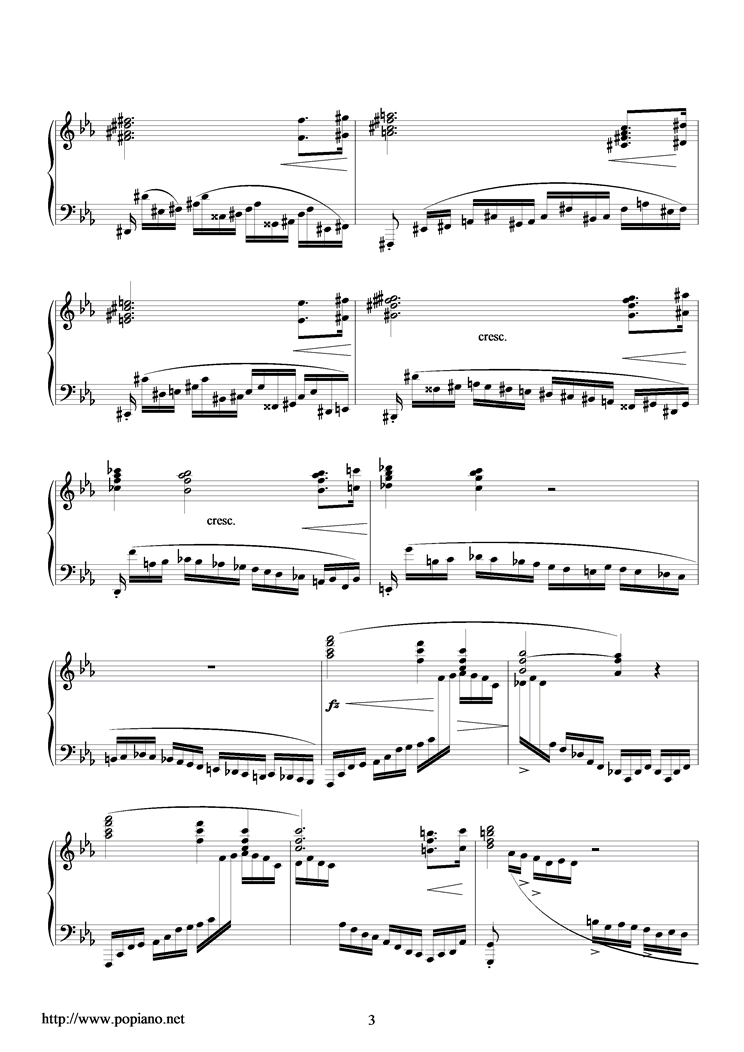 革命練習曲钢琴曲谱（图3）
