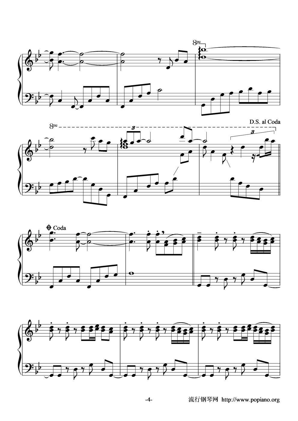 美人鱼钢琴曲谱（图4）