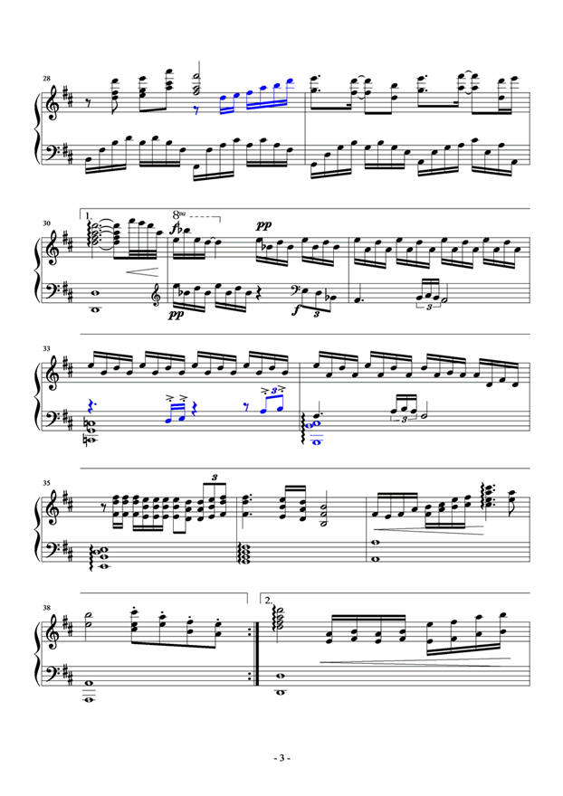 童安格-爱与哀愁钢琴曲谱（图3）
