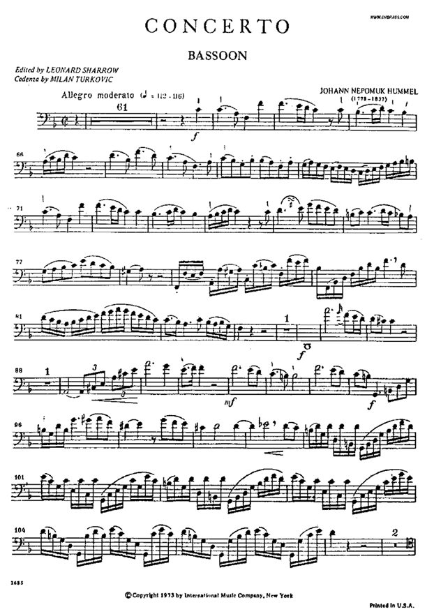 bassoon钢琴曲谱（图1）
