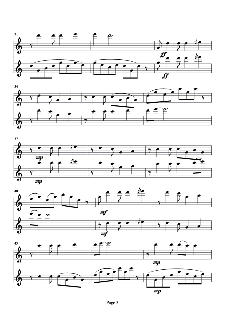 千里之外钢琴曲谱（图3）
