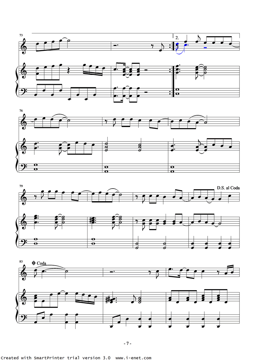 Paradise钢琴曲谱（图7）