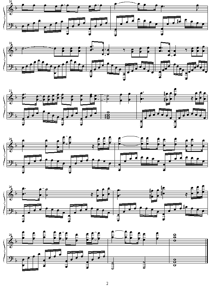 teardrops钢琴曲谱（图2）