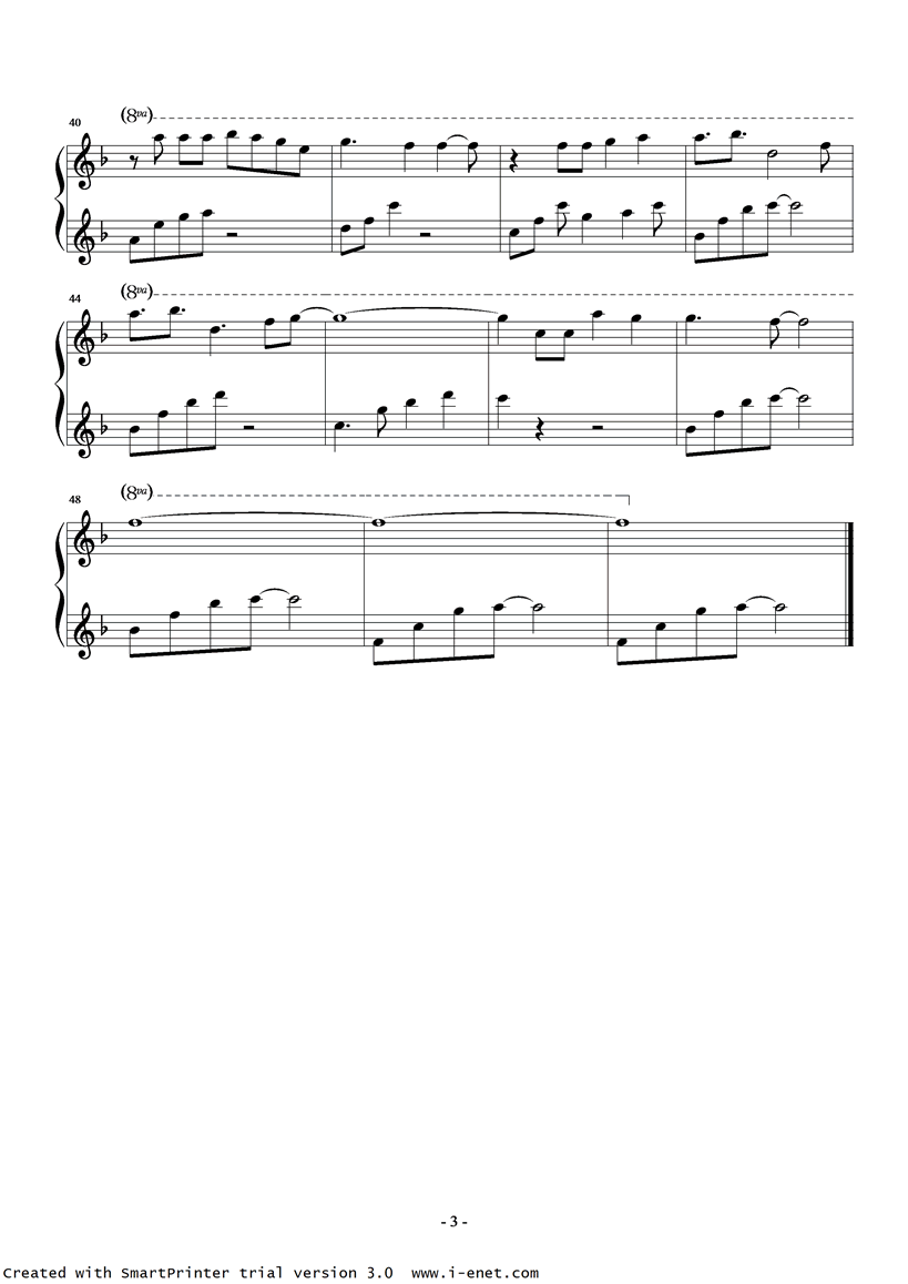 最后的微笑钢琴曲谱（图3）