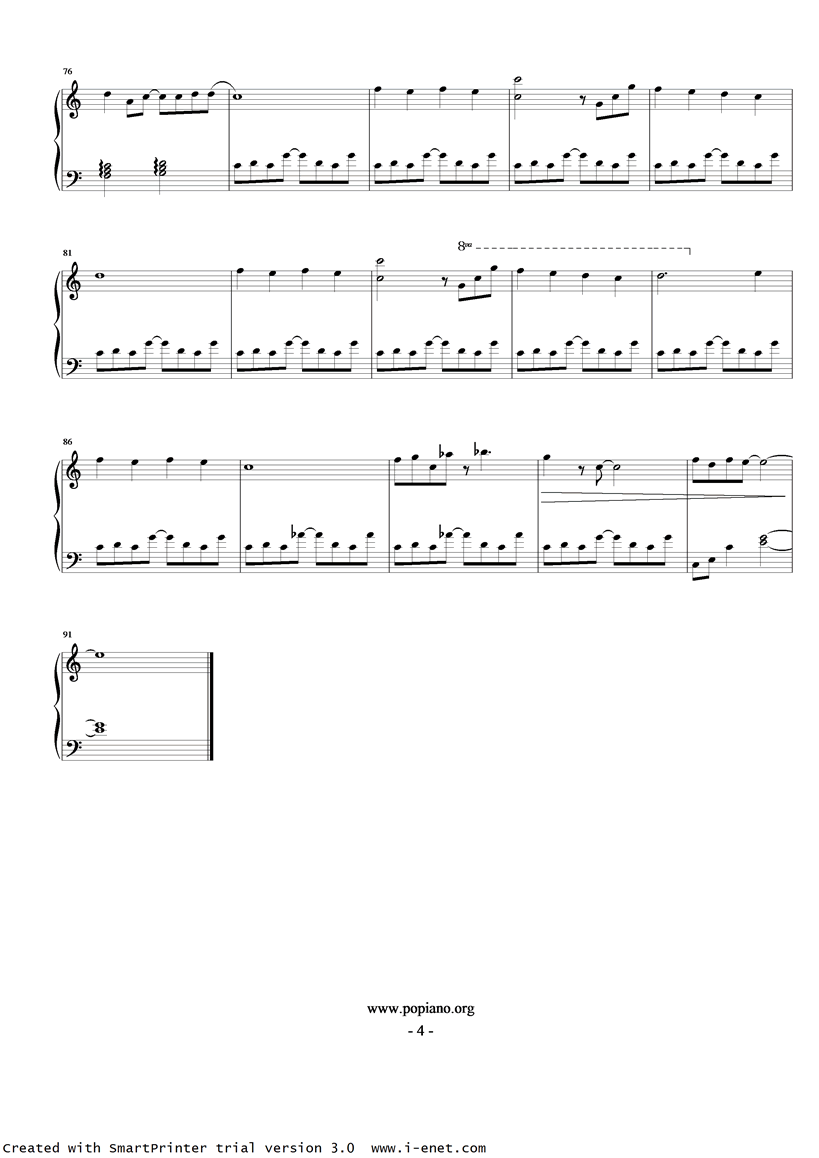 小手拉大手钢琴曲谱（图4）