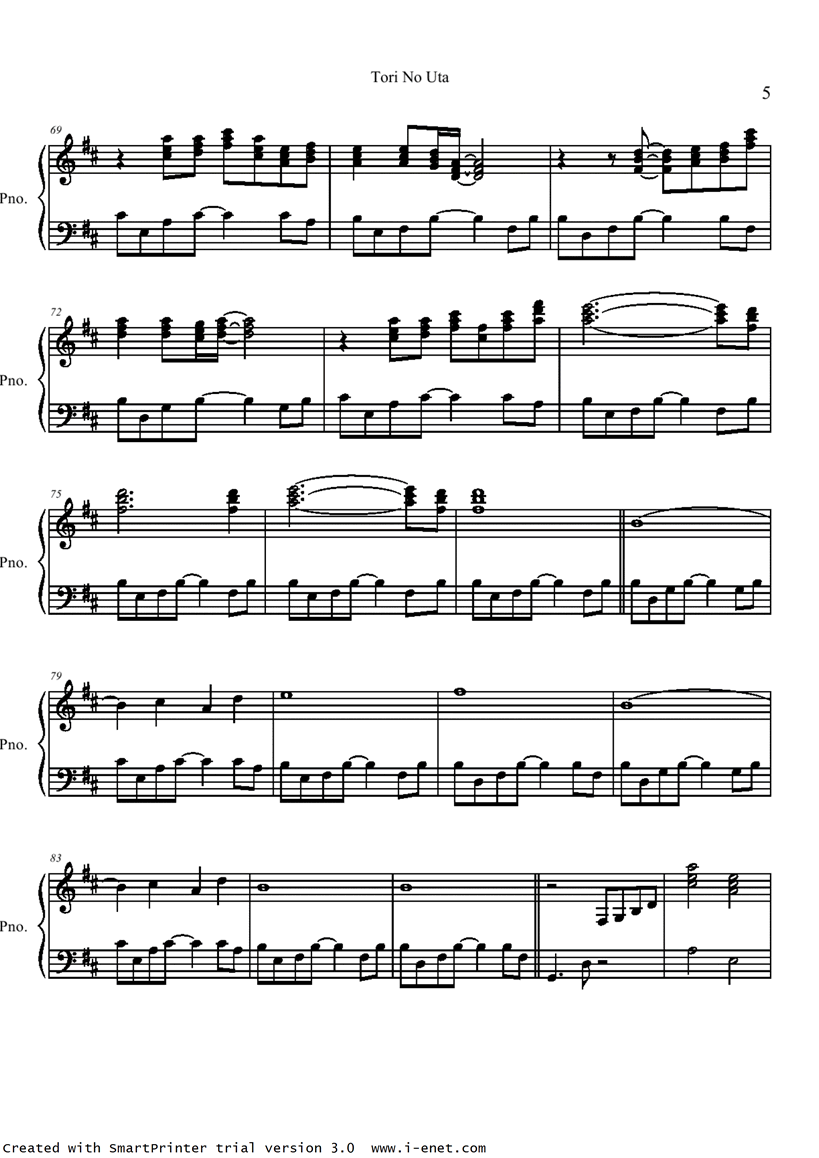 Air - Tori No Uta钢琴曲谱（图5）