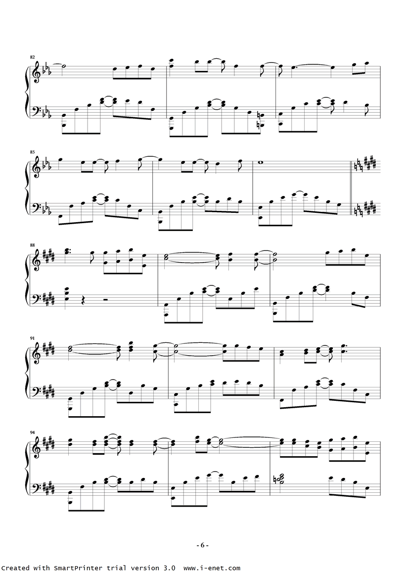 心墙钢琴曲谱（图6）