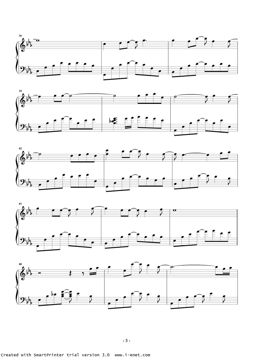 心墙钢琴曲谱（图3）
