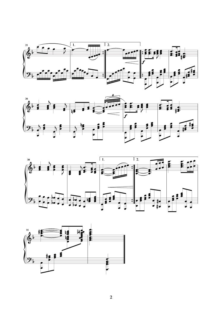 龙凤呈祥钢琴曲谱（图2）