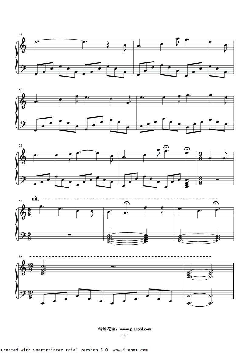 生日快乐钢琴曲谱（图5）