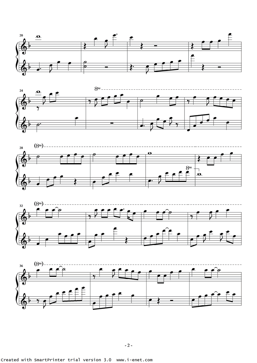 最后的微笑钢琴曲谱（图2）